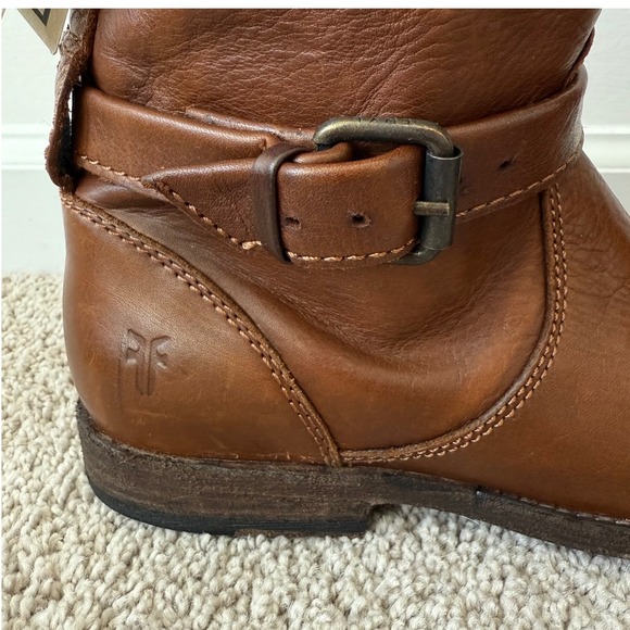 FRYE Women's Phillip Riding Boots Style 76844 Cognac Size 6 1/2B NWT - Picture 7 of 15